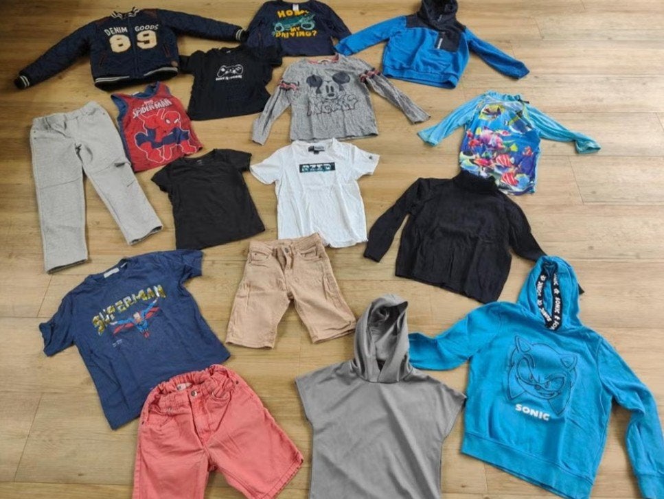 16 delig zomer kledingpakket jongen maat 122 128, Kinderen en Baby's, Ophalen of Verzenden, Gebruikt, Jongen