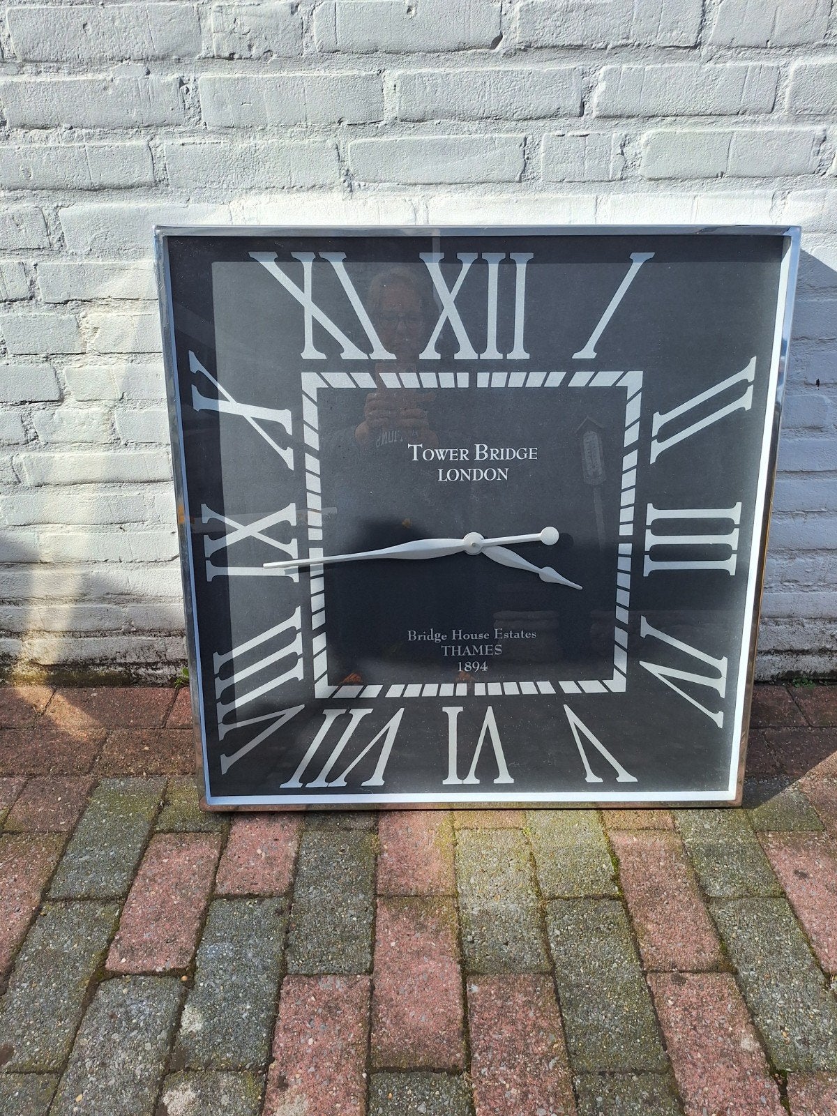 grote klok van Rofrahome 76 x 76 cm, Huis en Inrichting, Ophalen, Wandklok, Analoog, Zo goed als nieuw