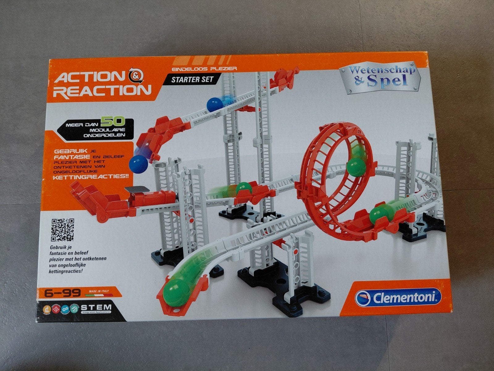 Clementoni knikkerbaan Action & Reaction starterset, Kinderen en Baby's, Speelgoed | Overig, Ophalen of Verzenden, Gebruikt, Jongen of Meisje