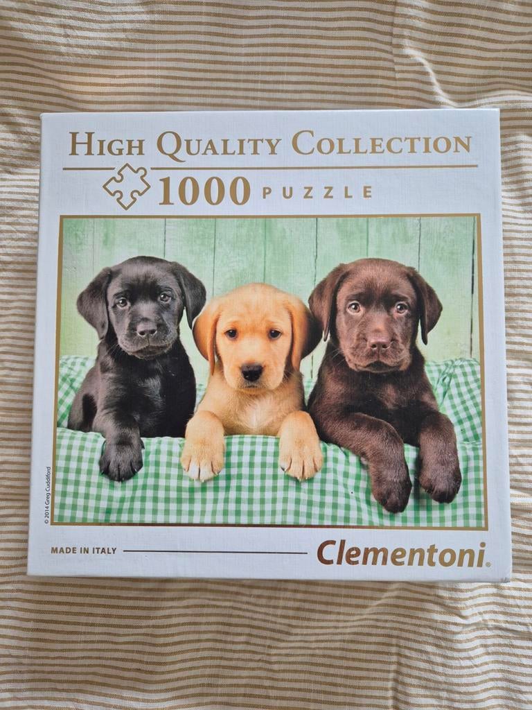 Nieuwe Clementoni 1000 stukjes puzzel met puppy's, Ophalen of Verzenden, 500 t/m 1500 stukjes, Nieuw, Legpuzzel