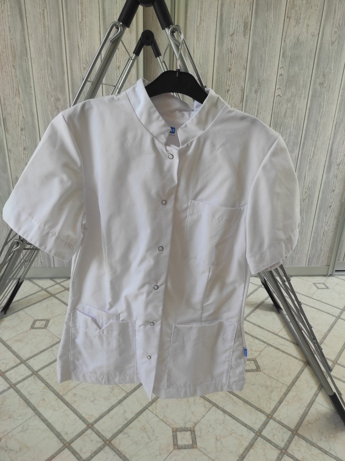 Witte zorgjas De Berkel, maat XS, Kleding | Dames, De Berkel, Verzenden, Nieuw