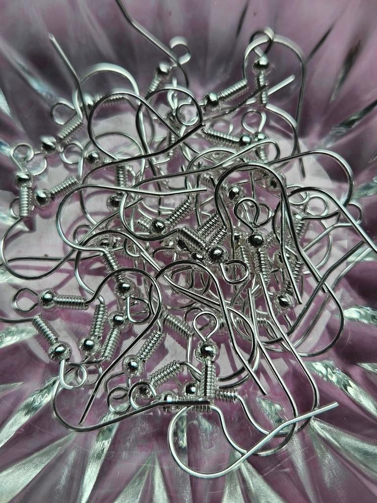 40x Zilverkleurige oorbelhaakjes #361, Ophalen, Nieuw, Overige typen