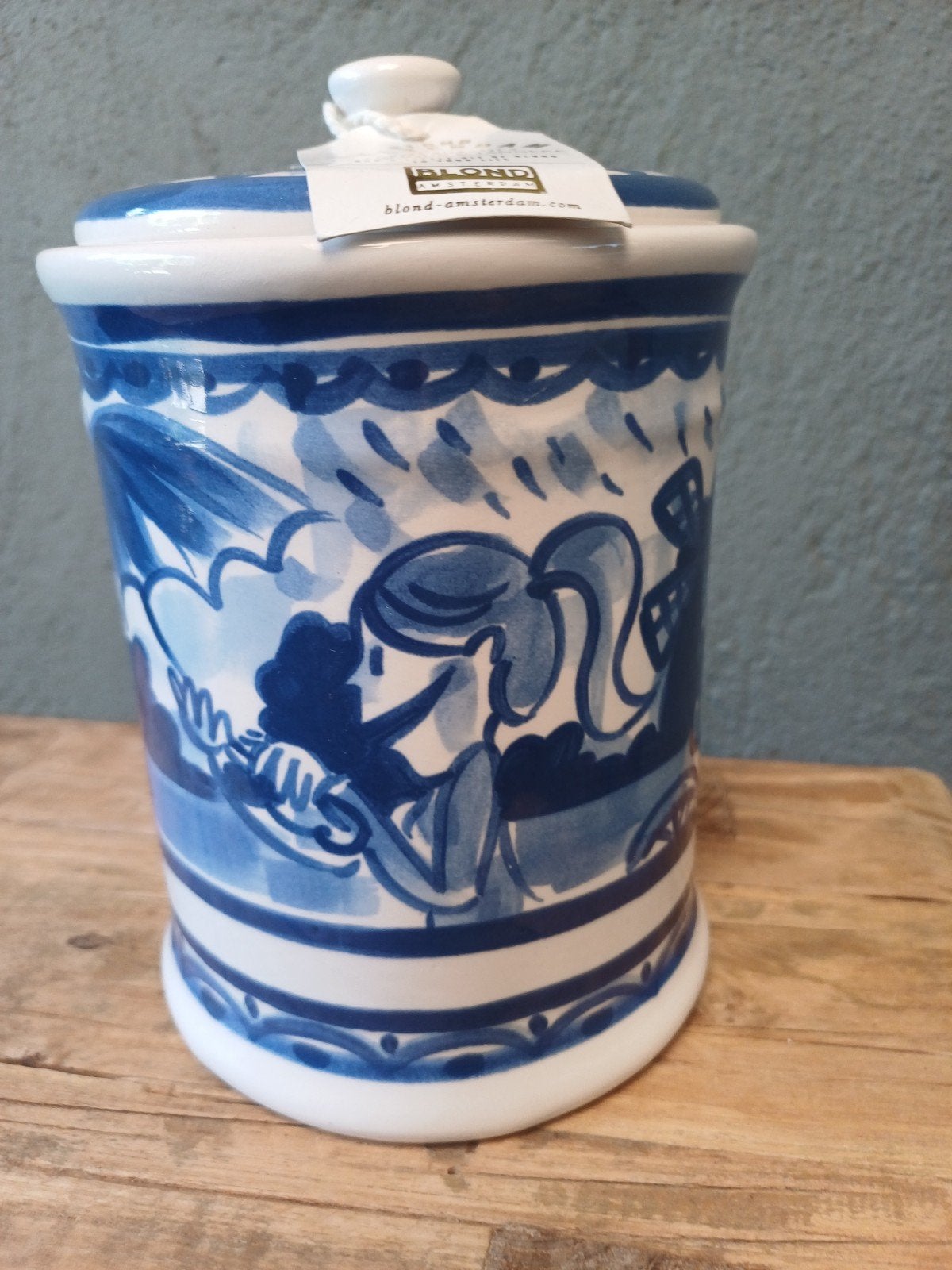 Voorraadpot Delfts Blond Amsterdam nieuw, Ophalen of Verzenden, Nieuw, Aardewerk, Overige typen