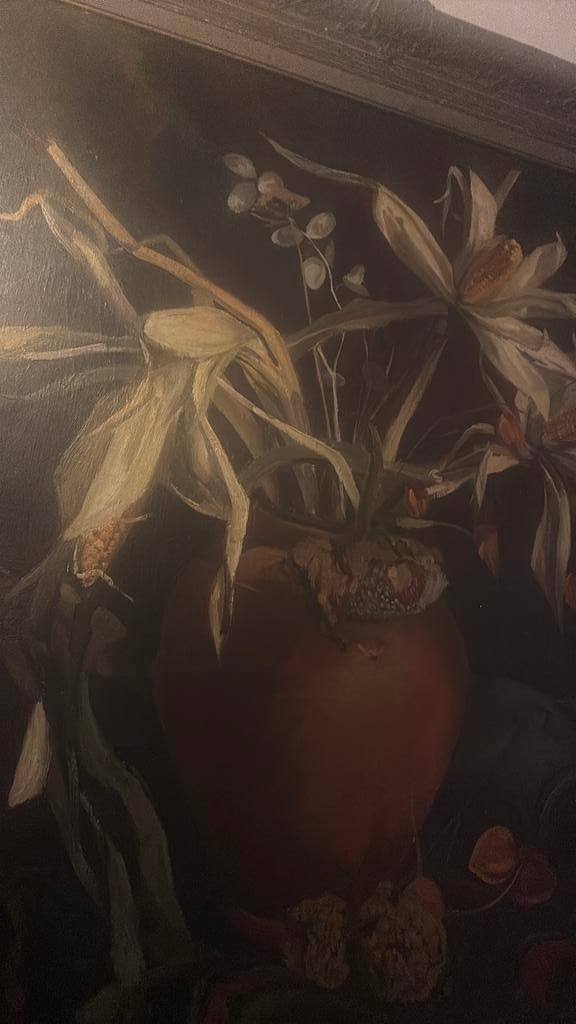Groot olieverf schilderij, Ophalen of Verzenden