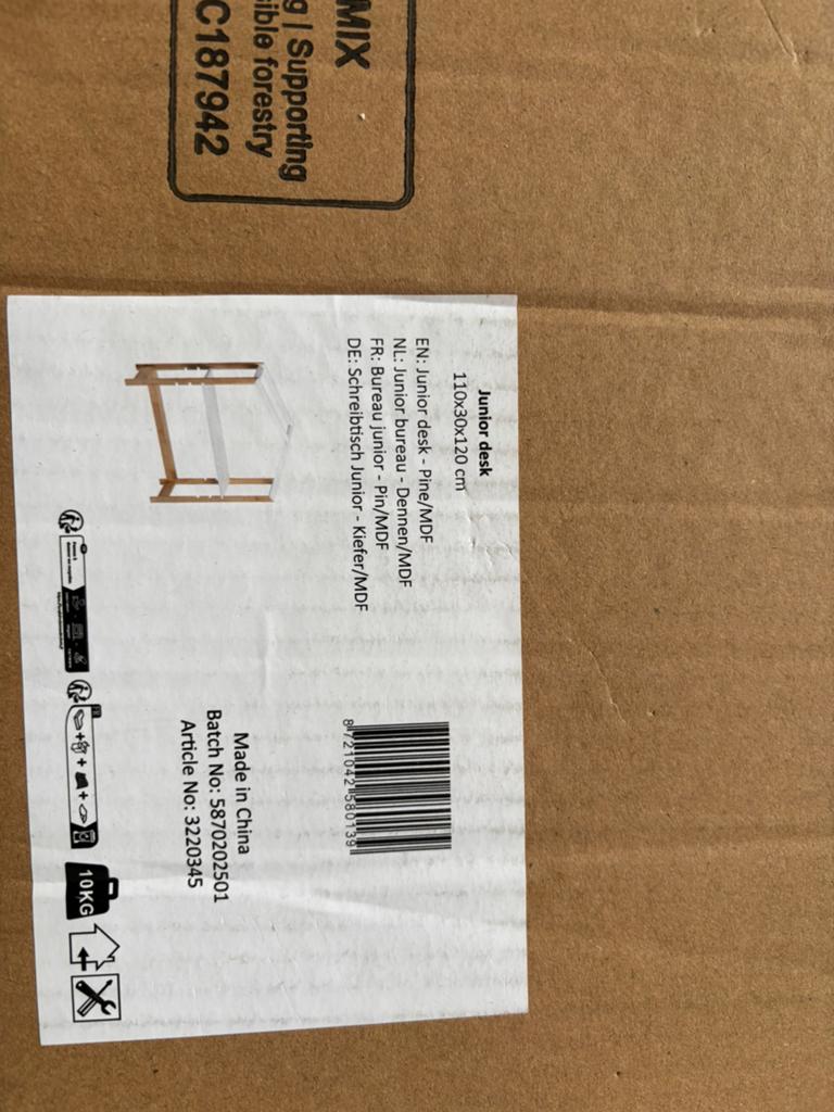 Verstelbaar kinderbureau - Nieuw in doos, Kinderen en Baby's, Kinderkamer | Tafels en Stoelen, Ophalen, Nieuw, Tafel(s)