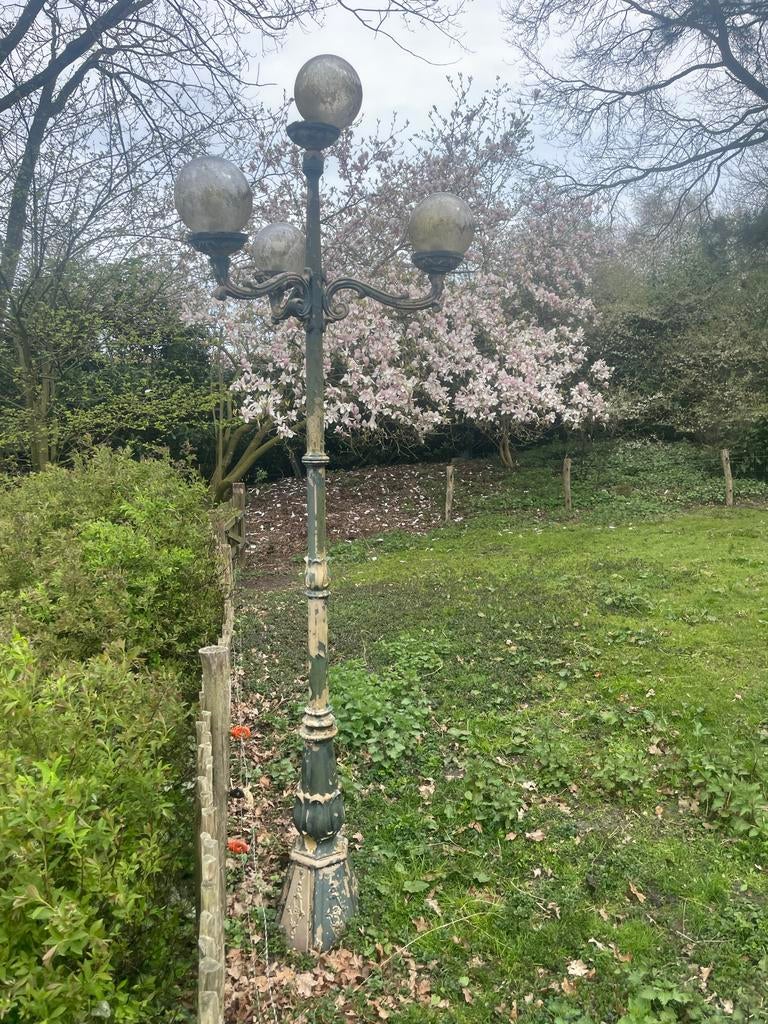 Oude tuinlantaarn palen, Ophalen, Gebruikt, Staande lamp, Aluminium