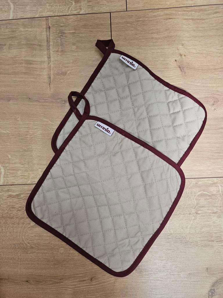 Omnia Pannenlappen - Set van 2, Beige, Overige typen, Ophalen of Verzenden, Zo goed als nieuw