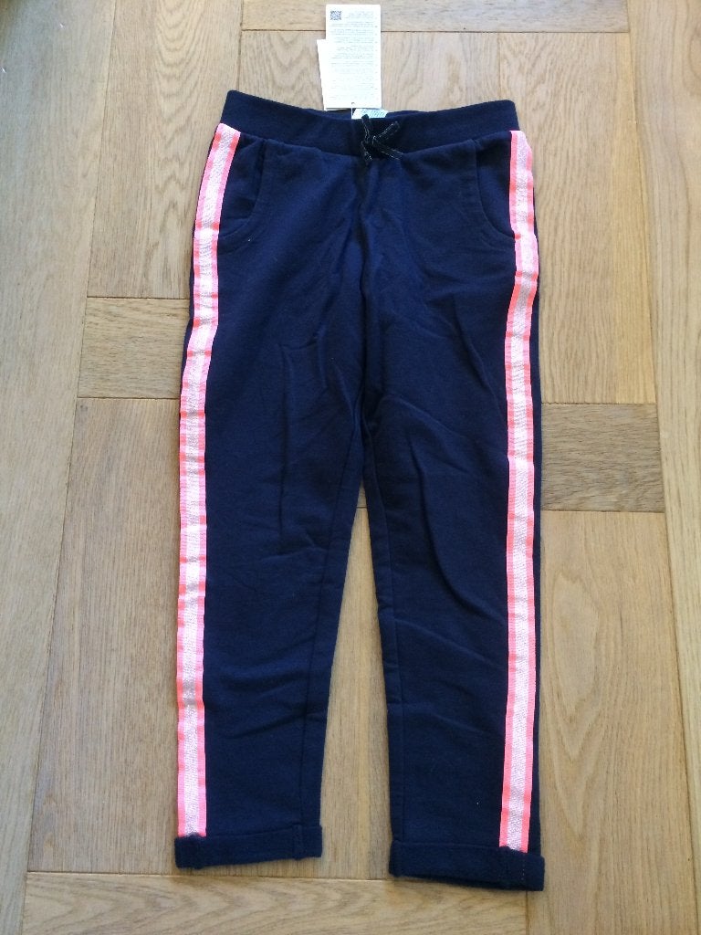 NIEUWE soepele donkerblauwe broek met gekleurde band mt 116, Kinderen en Baby's, Kinderkleding | Maat 116, Broek, Palomino, Meisje