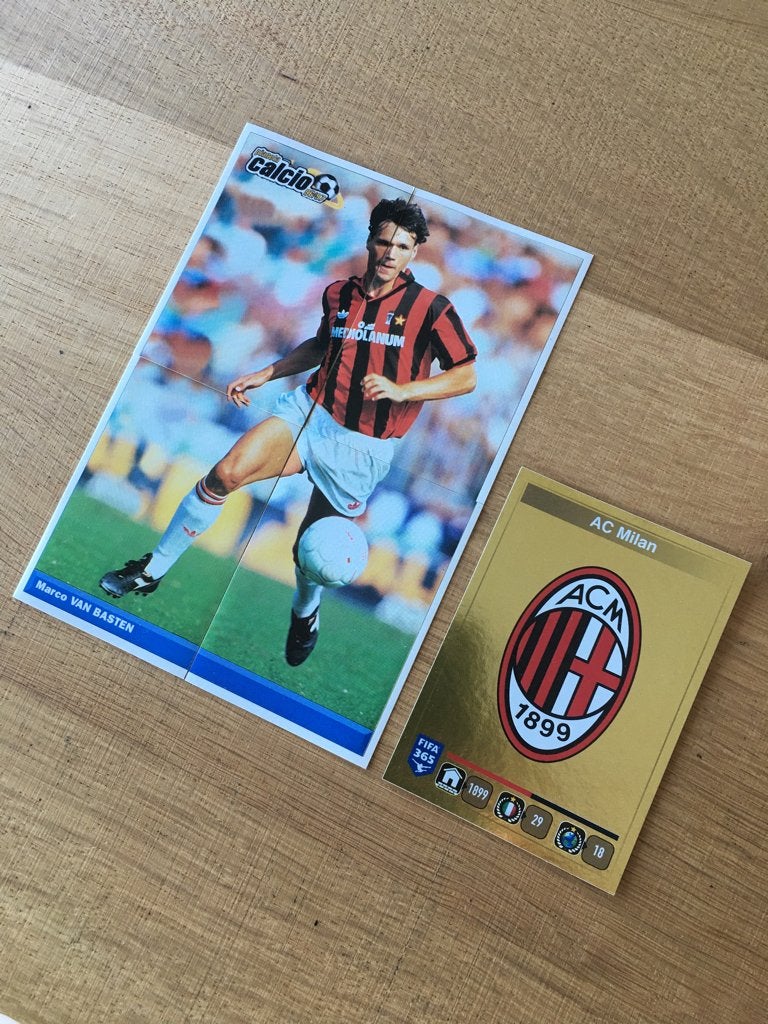 Panini AC MILAN + Marco van Basten. Stickers, Ophalen of Verzenden, Nieuw