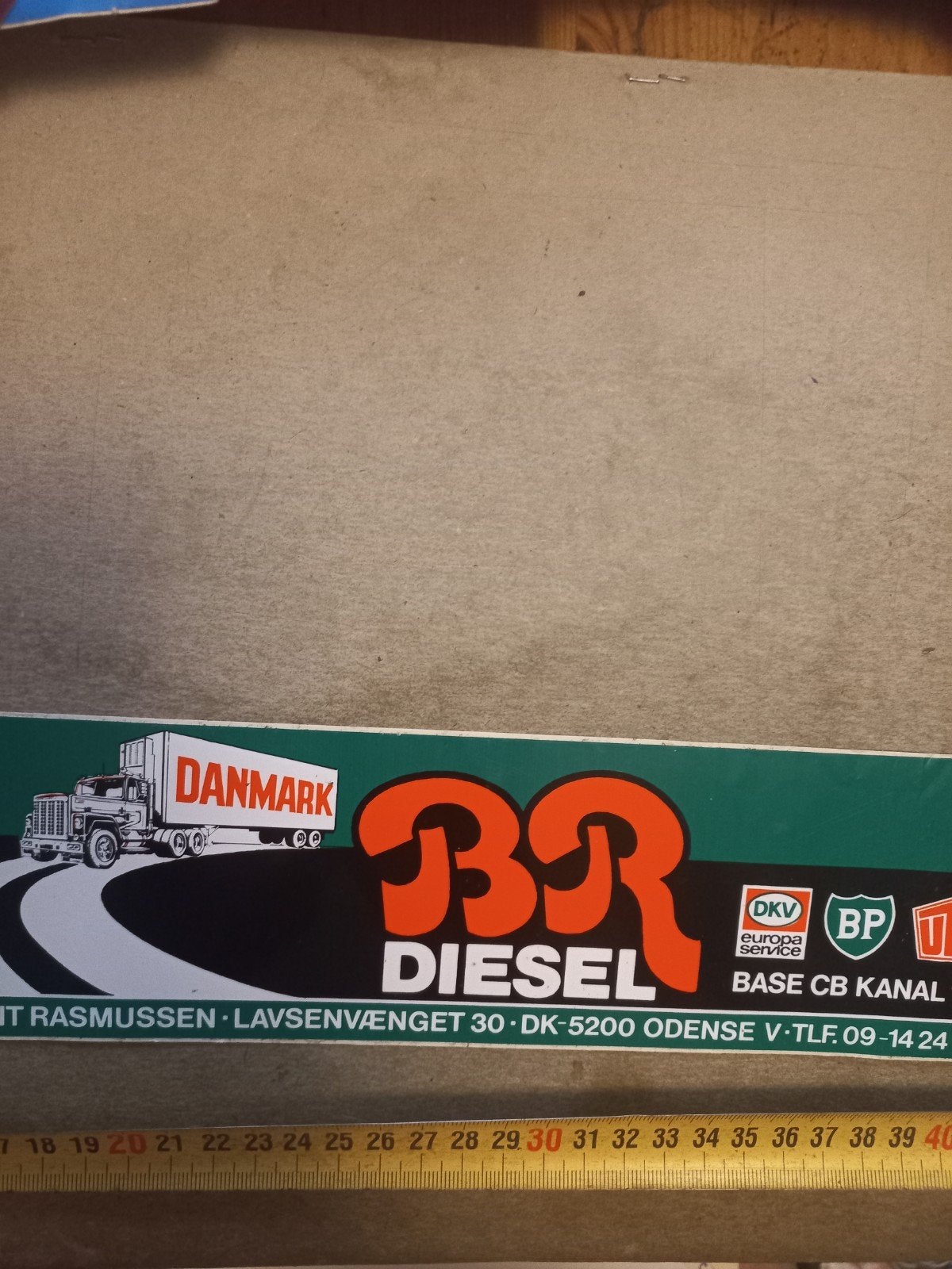Vintage BR Diesel Reclamesticker - Danmark Vrachtwagen, Ophalen of Verzenden