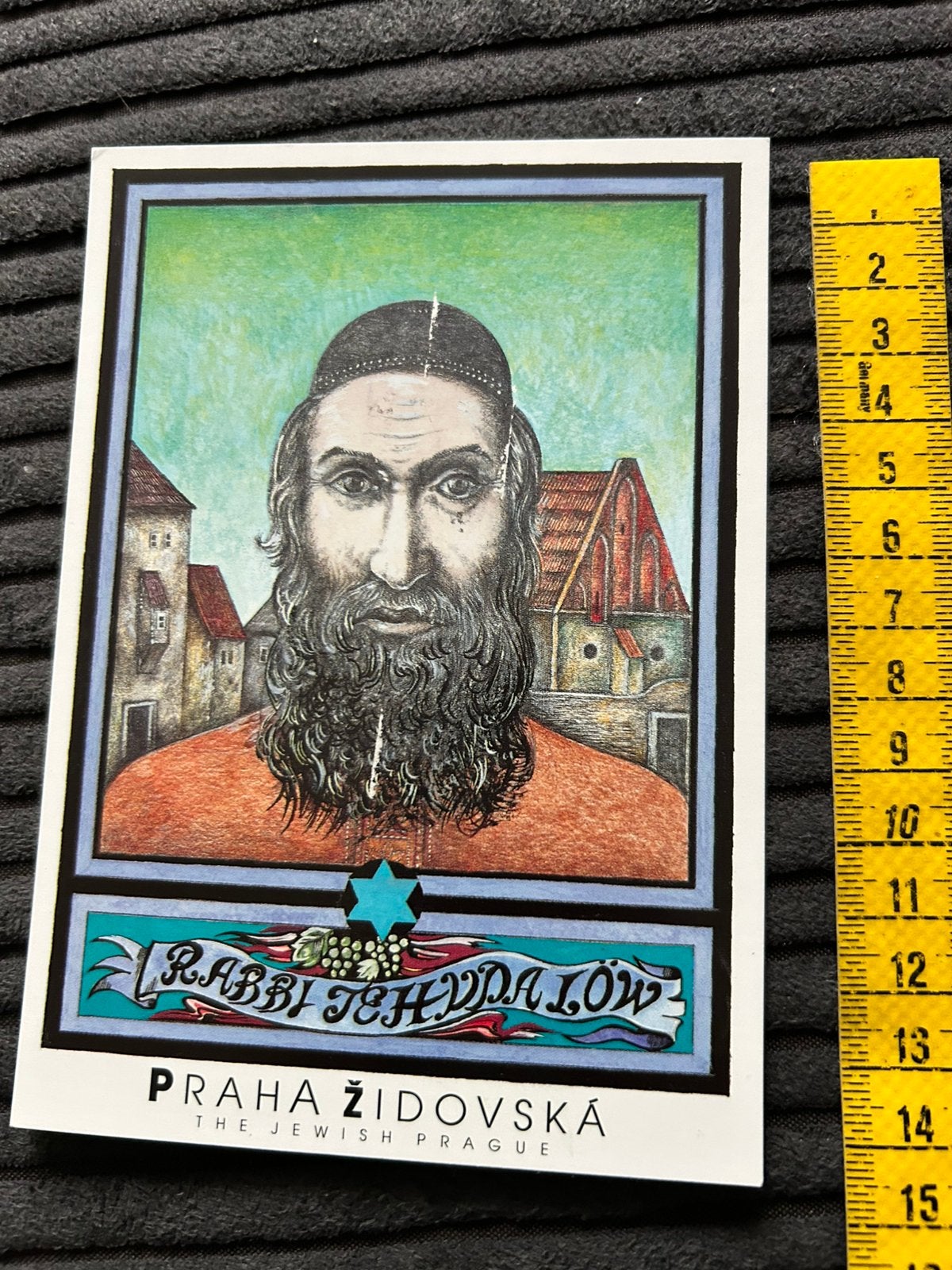 73.Oude kaart illustr Praha Zidovska Rabbi Jehuda Low, Ophalen of Verzenden, 1980 tot heden
