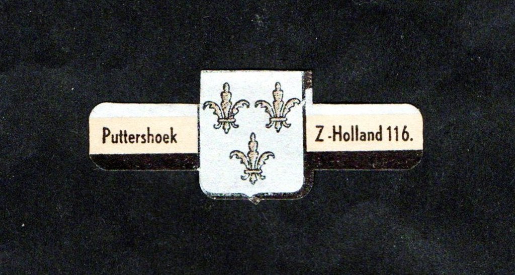 Sigarenbandje Wapen van Puttershoek (116)., Ophalen of Verzenden, Zo goed als nieuw