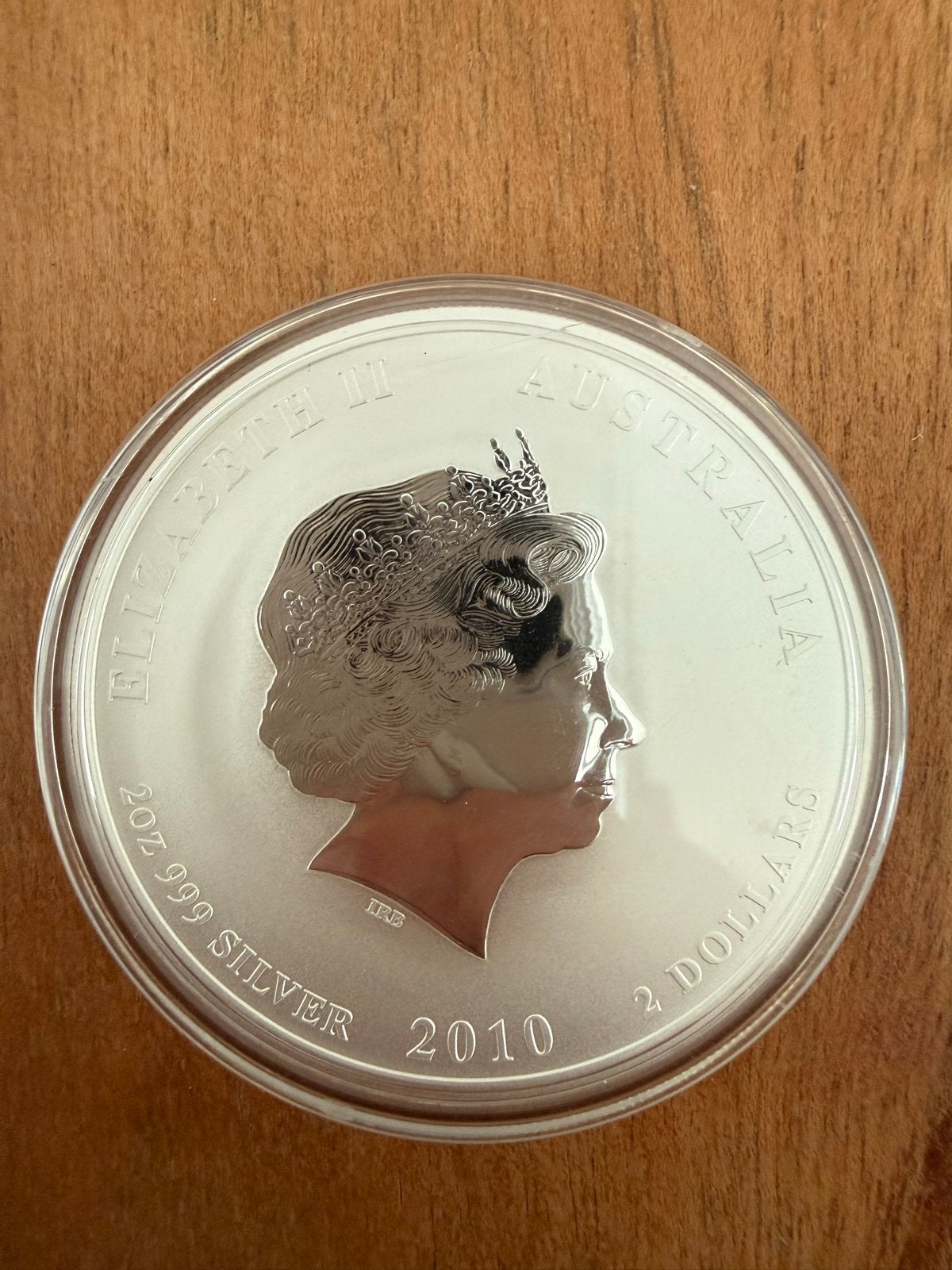 2010 Australische Zilveren Tijger Munt 2oz, Postzegels en Munten, Munten | Azië, Verzenden, Oost-Azië, Losse munt, Zilver