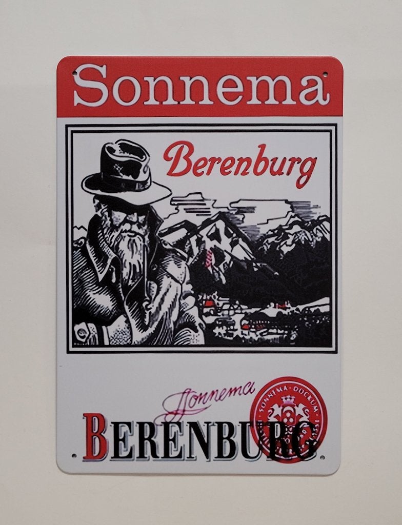 Sonnema berenburg man reclamebord van metaal wandbord deco, Verzamelen, Reclamebord, Info@deconoord.nl, Deco Noord, Nieuw