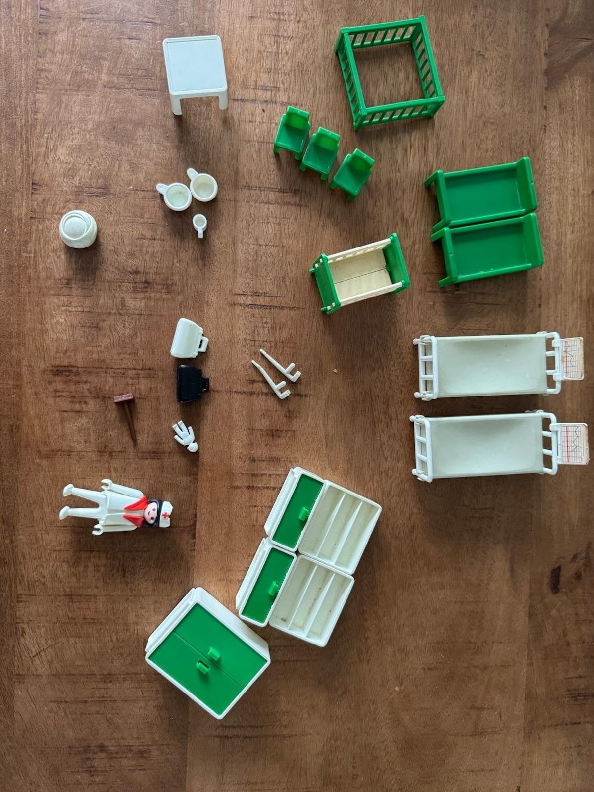 Playmobil vintage 3495 Ziekenzaal en Vintage babykamer 3593, Ophalen of Verzenden, Gebruikt, Losse onderdelen, Overige typen