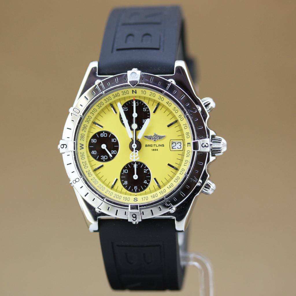 Breitling Chronomat Longitude A20048 Yellow, Gebruikt, Staal, Breitling, Polshorloge