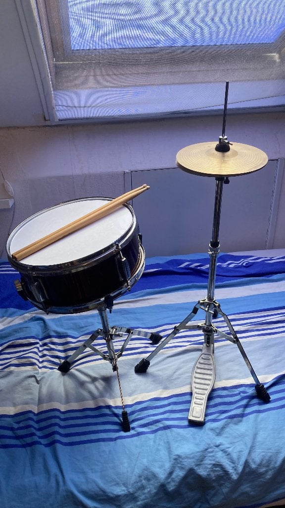 Kinder trommel en hihat, Muziek en Instrumenten, Drumstellen en Slagwerk, Ophalen, Gebruikt, Overige merken