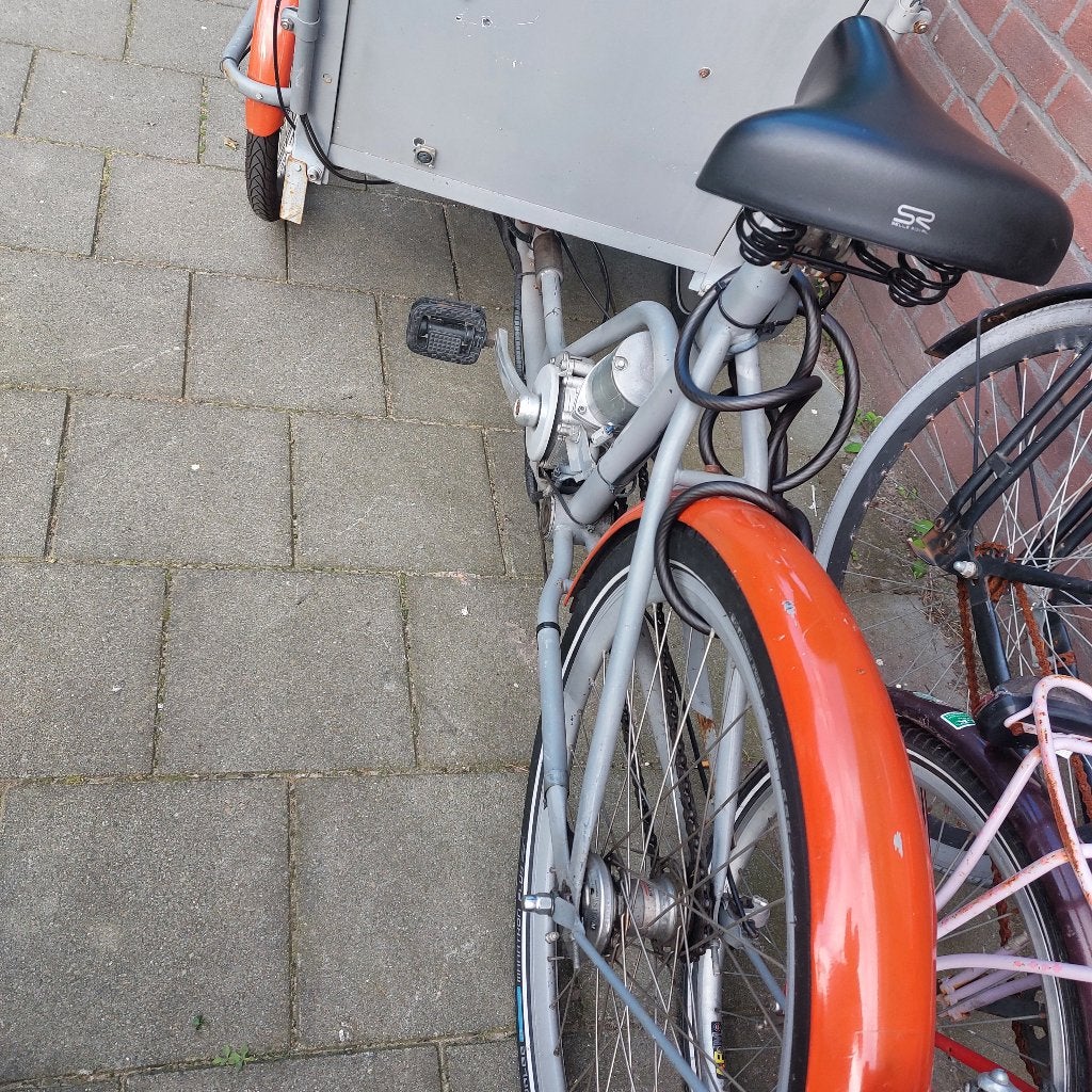 Elektronisch bakfiets, 4 kinderen of meer, Gebruikt, Elektrisch, Schijfrem