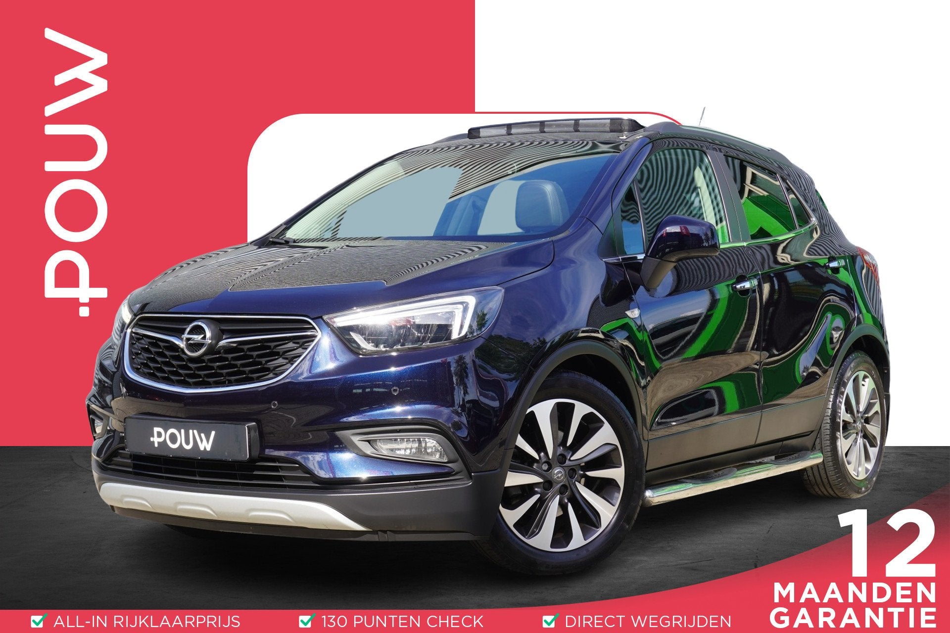 Opel Mokka X 1.4 Turbo 141pk Innovation | Panoramadak | Stuu, Auto's, Voorwielaandrijving, 12 maanden, Gebruikt, Blauw