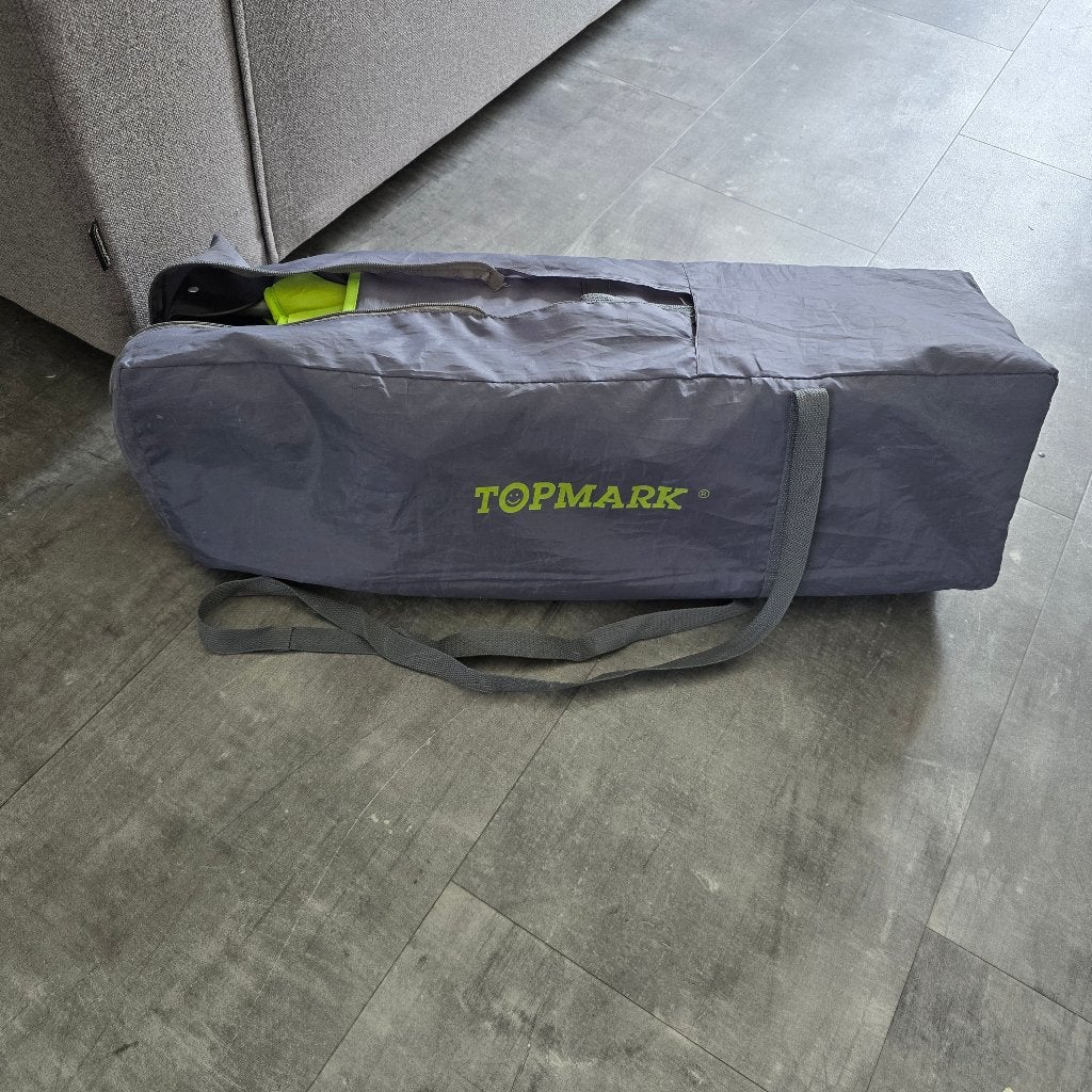 Campingbed Topmark groen grijs, Ophalen, Gebruikt