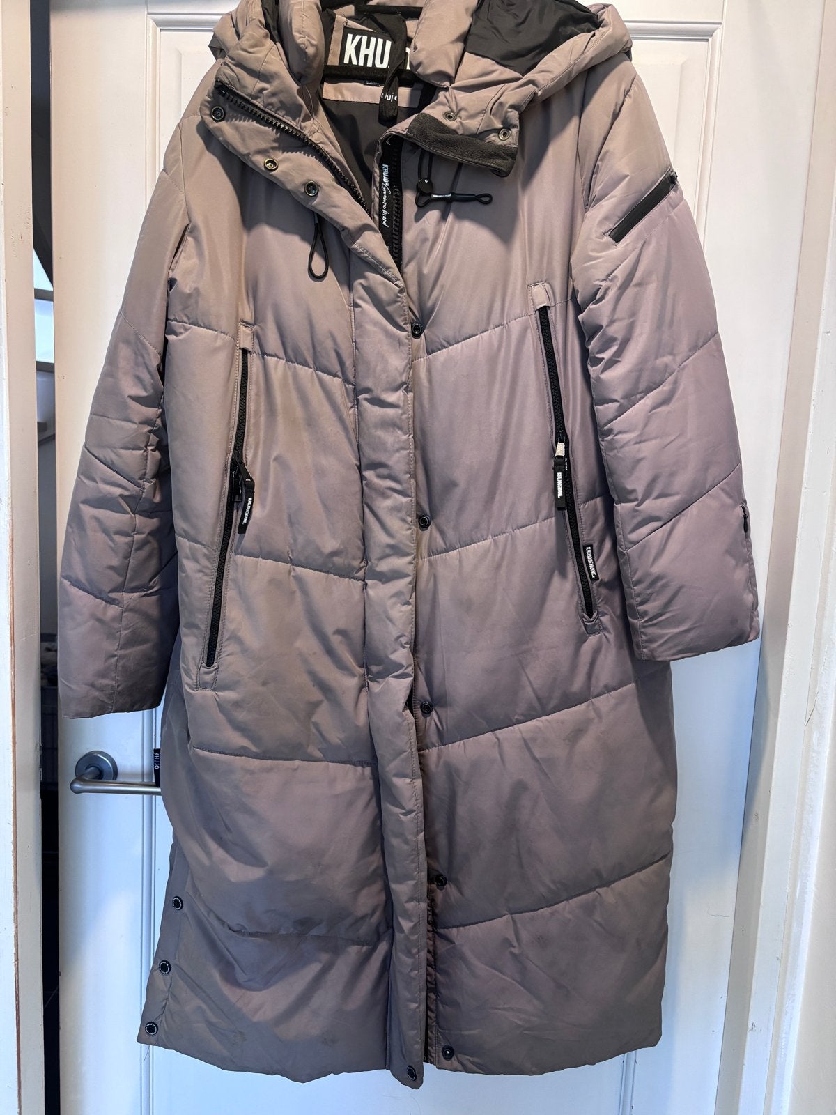 Khujo lange winterjas maat XL, Ophalen of Verzenden, Gedragen, Maat 46/48 (XL) of groter, Grijs