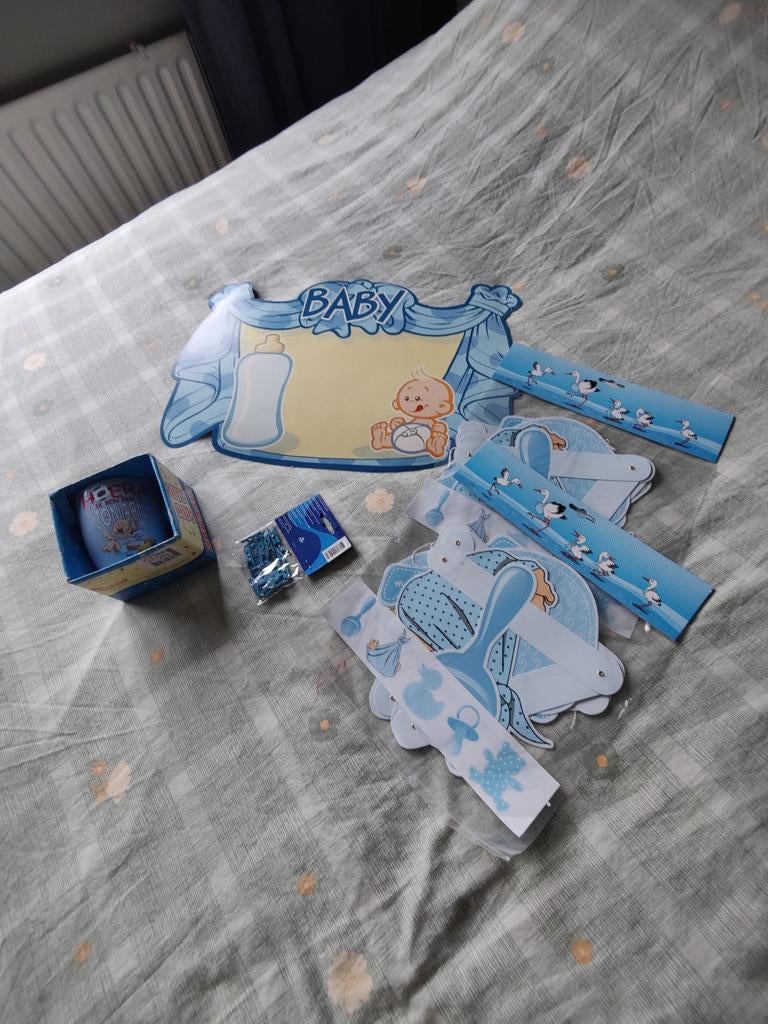 Geboorte jongen decoratie set en mok, Ophalen, Nieuw, Kraamcadeau