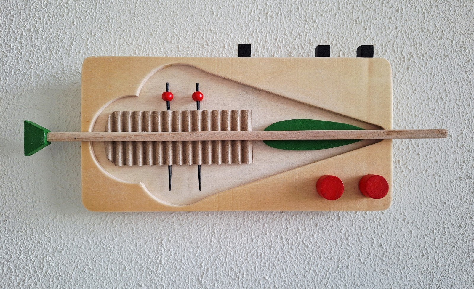 Wandobject 'On my radio', Huis en Inrichting, Wandsculptuur, Hout, Meerkleurig, Nieuw