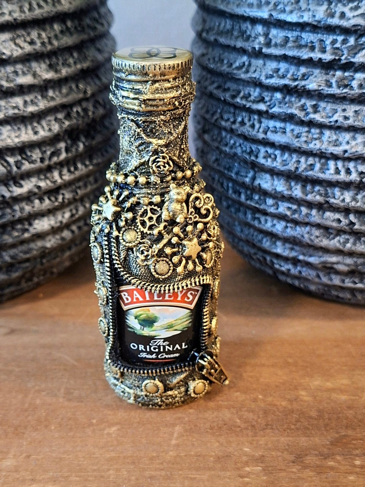 Steampunk Baileys flesje, Antiek en Kunst, Curiosa en Brocante, Ophalen of Verzenden