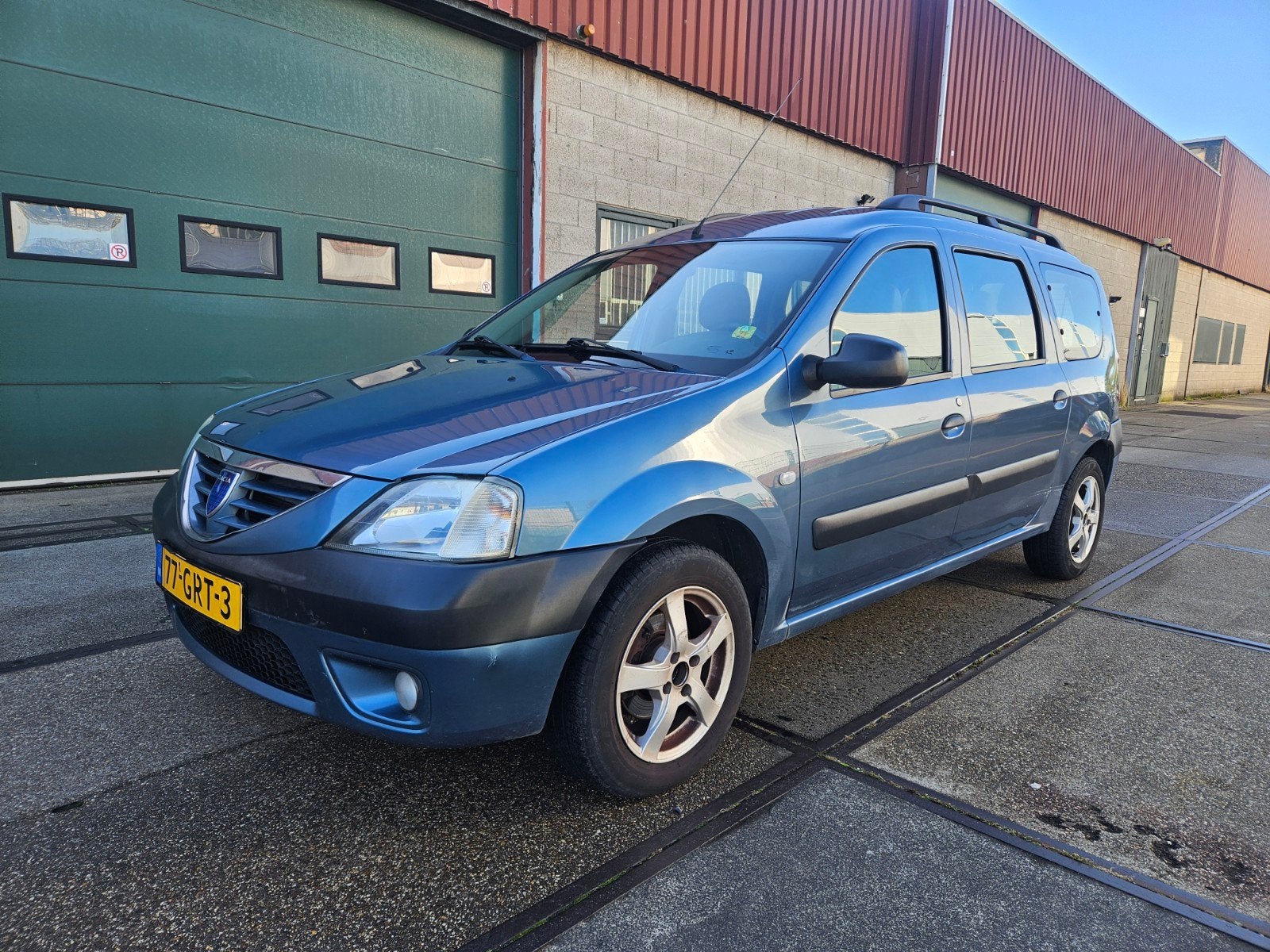 Dacia Logan 2008 Blauw, Auto's, Voorwielaandrijving, Stof, 4 cilinders, 1290 kg