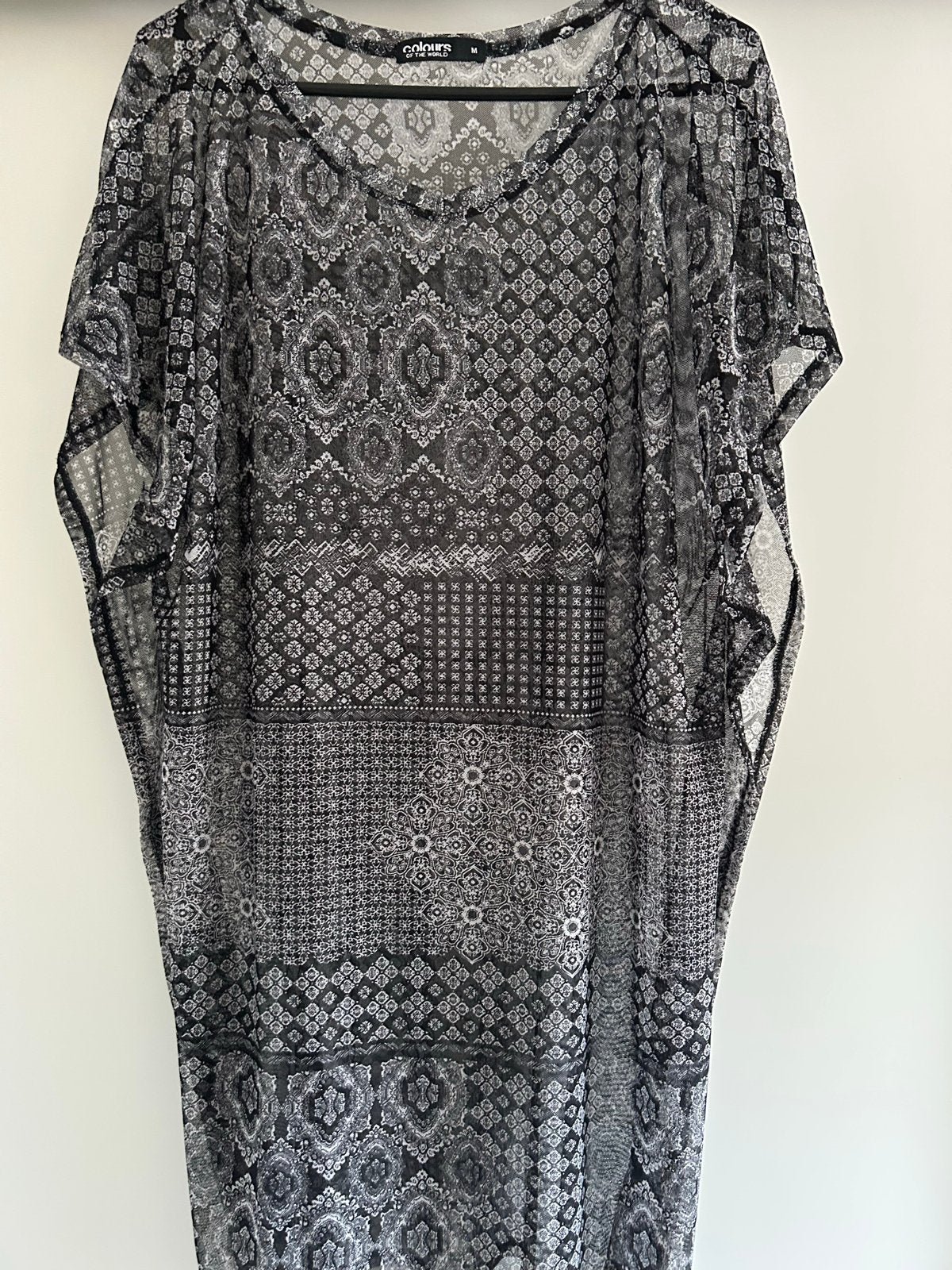 Colours of the World Kaftan - Zwart/Wit Patroon, Ophalen of Verzenden, Zo goed als nieuw, Zwart