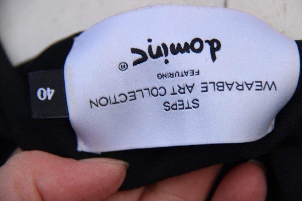 Jurk zwart/ kleur Art Domine Steps mt 40 Vaste prijs AANBI, Kleding | Dames, Jurken, Maat 38/40 (M), Zwart, Ophalen of Verzenden