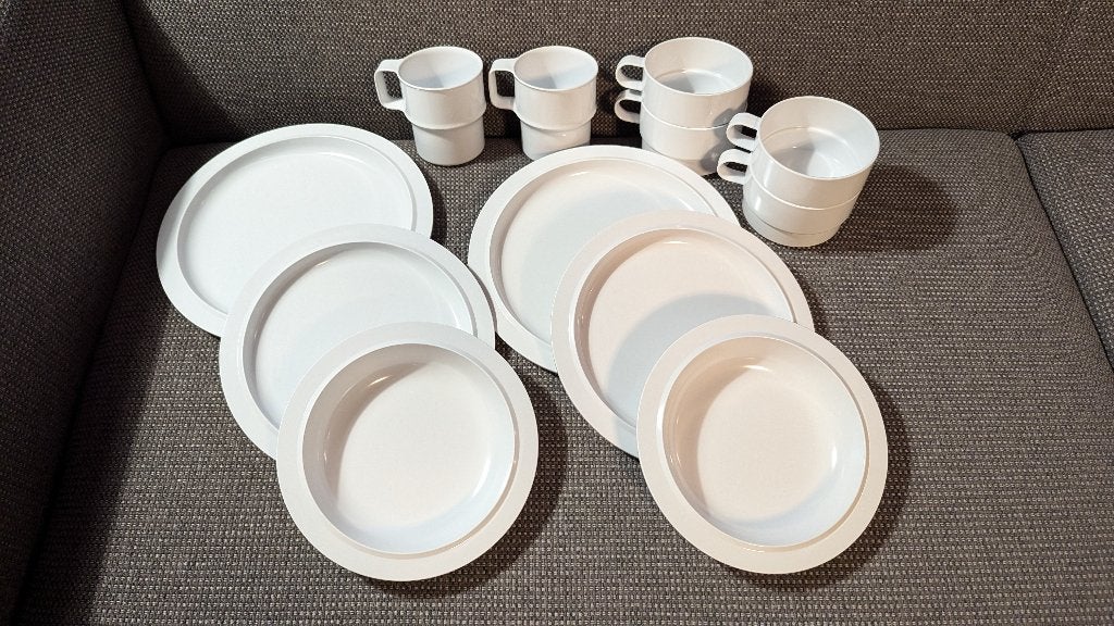 Mepal Rosti servies set wit melamine, Ophalen of Verzenden, Zo goed als nieuw