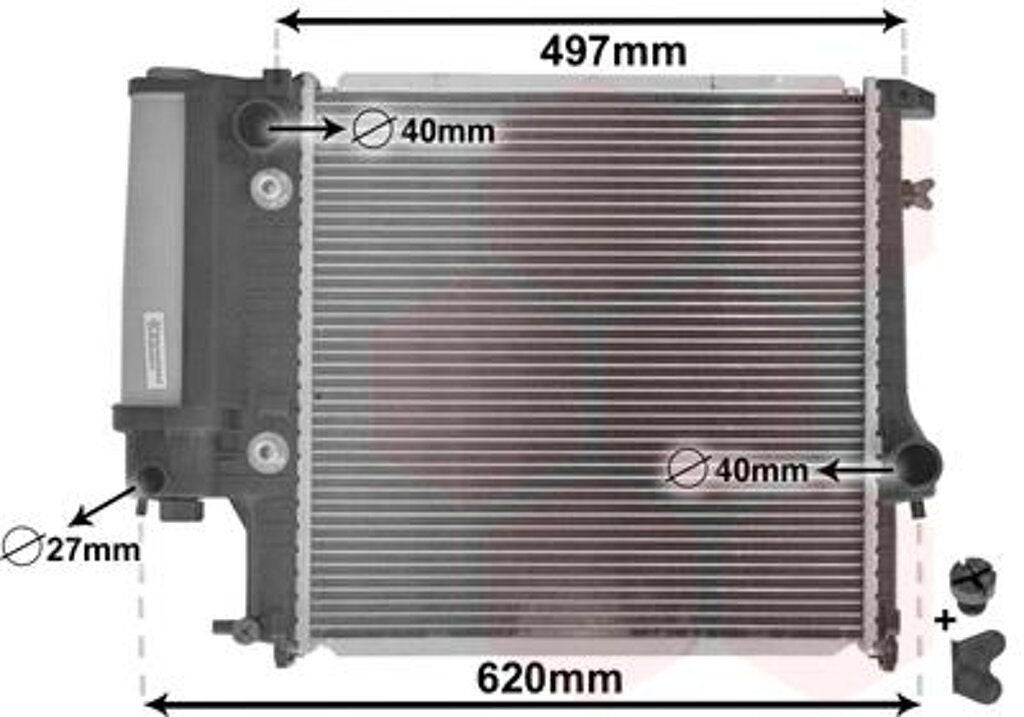 Radiateur 440x440x34 MM aut BMW 3 serie E30 4 cyl  171117191, -, -, Nieuw, Ophalen of Verzenden