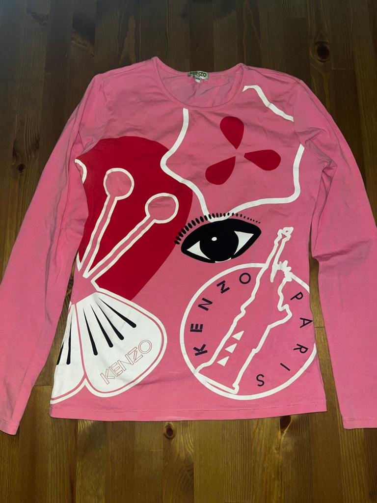 Kenzo Paris Kids Shirt roze - Maat 14A/164 - als nieuw, Kinderen en Baby's, Kinderkleding | Maat 164, Ophalen of Verzenden, Zo goed als nieuw