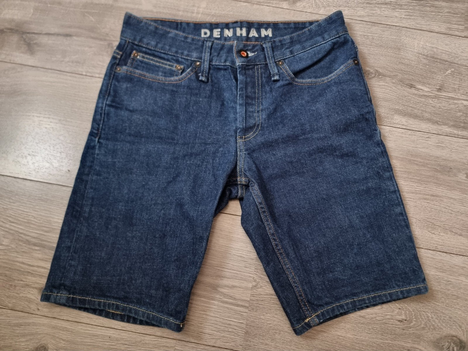 Heren korte broek Denham, maat W28 (RP1), Kleding | Heren, Ophalen of Verzenden, Zo goed als nieuw, Blauw, W32 (confectie 46) of kleiner