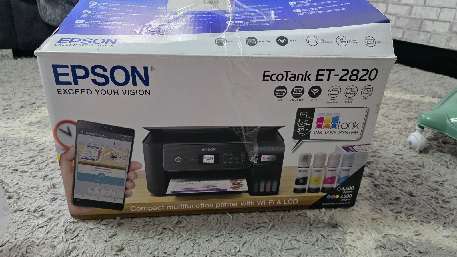 Epson EcoTank ET-2820 All-in-One Printer, Kleur printen, All-in-one, Draadloos, Ophalen of Verzenden