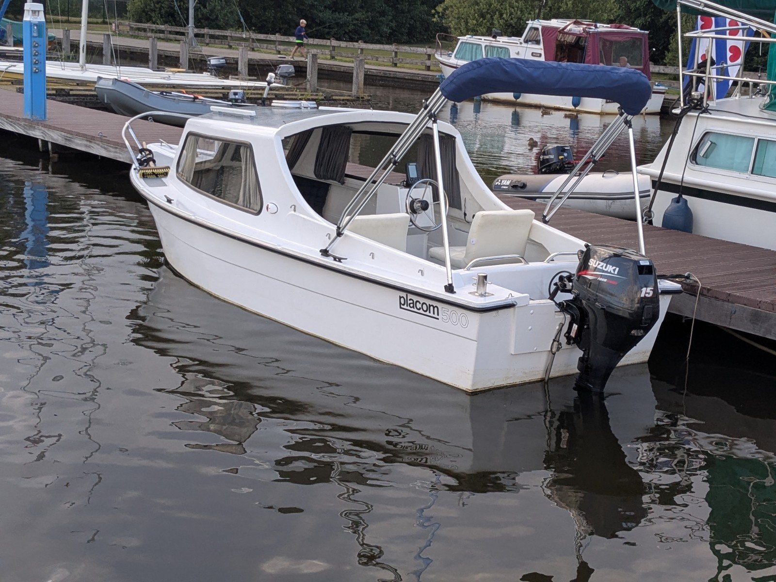 Placom 500 Kajuitboot met 15 pk Suzuki 4 takt motor, Watersport en Boten, Overige merken, Gebruikt, Viertaktmotor, Ophalen of Verzenden
