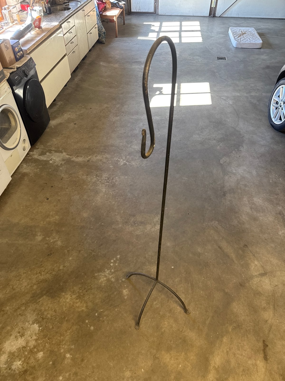 Metalen Hanger 170cm voor Lamp of Plant, Ophalen, Gebruikt, Zwart, Metaal