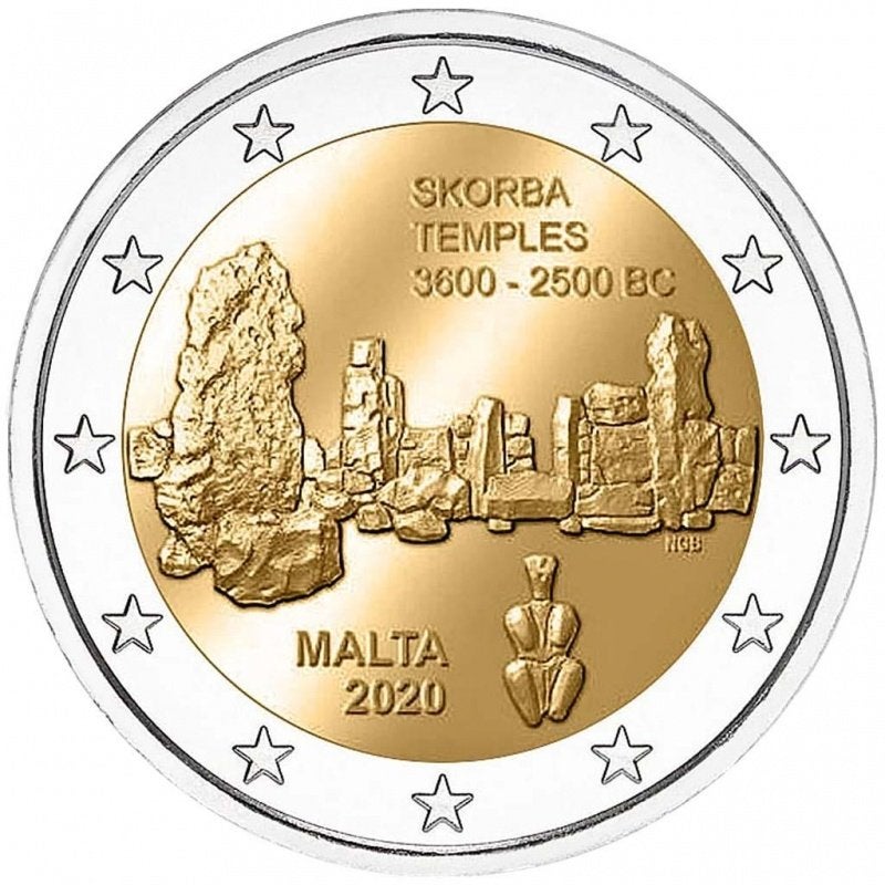 coincard 2 euro 2020  Malta - Skorba, Postzegels en Munten, Munten | Europa | Euromunten, Ophalen of Verzenden, Malta, 2 euro