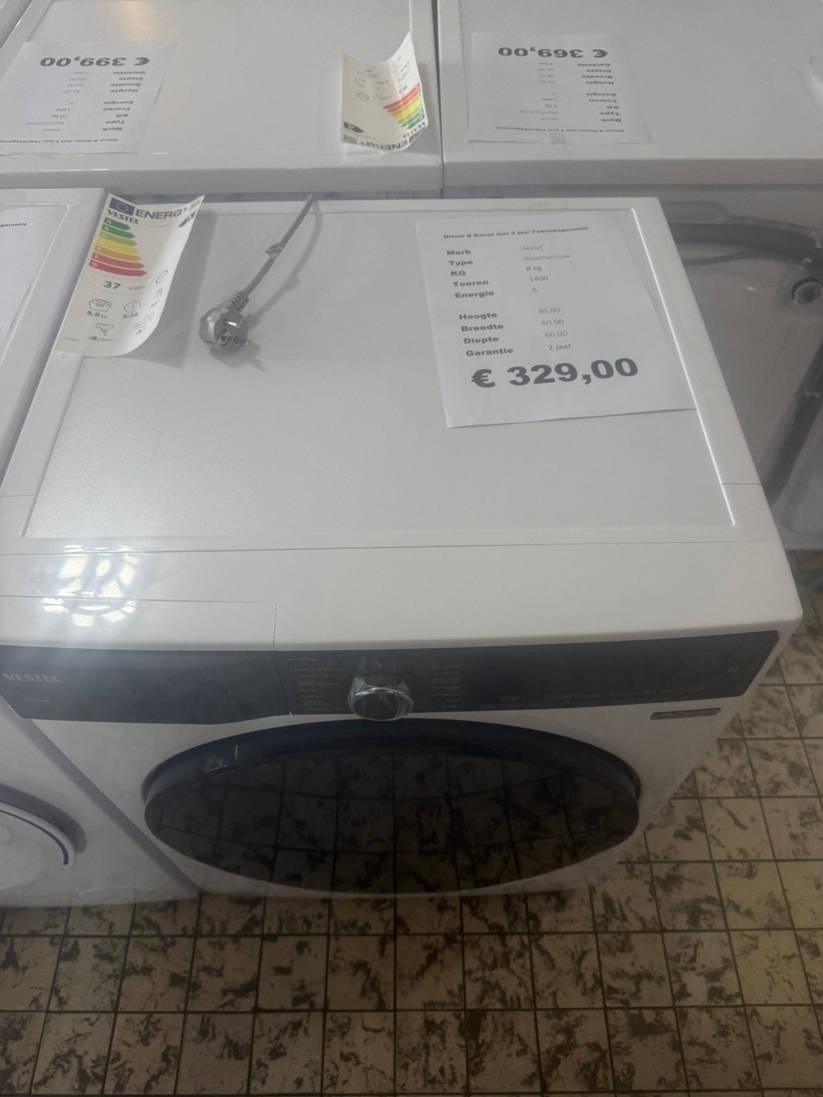 Vestel wasmachine nieuw 8 kg 1400 toeren, Witgoed en Apparatuur, Ophalen, Minder dan 85 cm, 8 tot 10 kg, Nieuw
