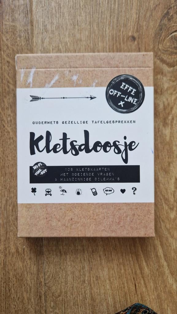 Kletsdoosje van Kletspot, Hobby en Vrije tijd, Gezelschapsspellen | Kaartspellen, Ophalen of Verzenden, Zo goed als nieuw