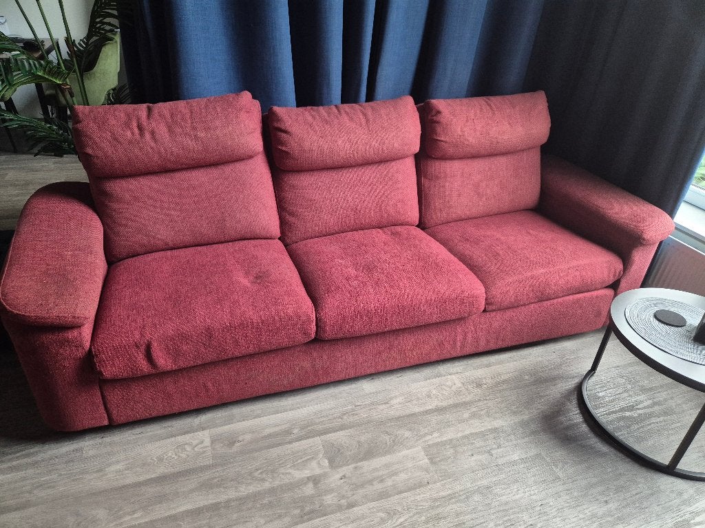 Bankstel en fauteuil, Ophalen, Gebruikt, Driepersoons, 75 tot 100 cm