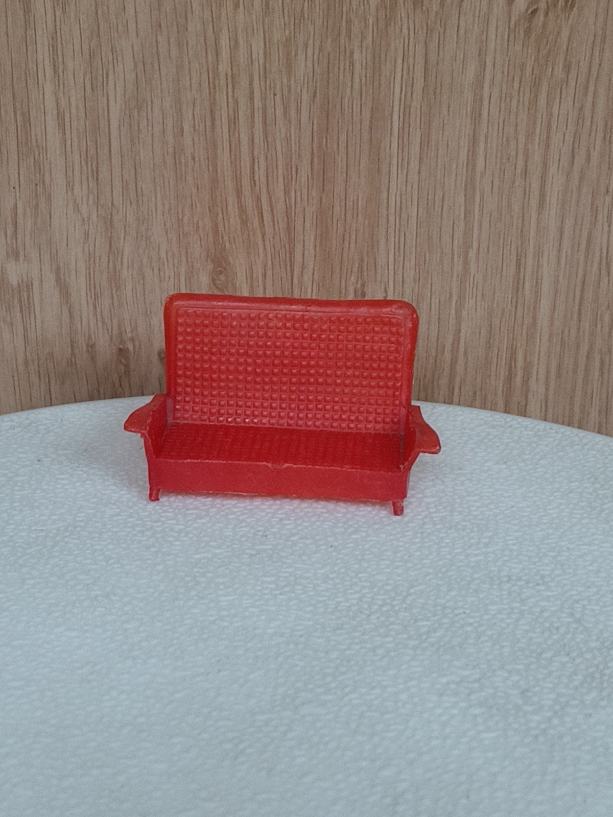 Antiek klein poppenhuis bankje, Ophalen of Verzenden, Gebruikt, Poppenhuis