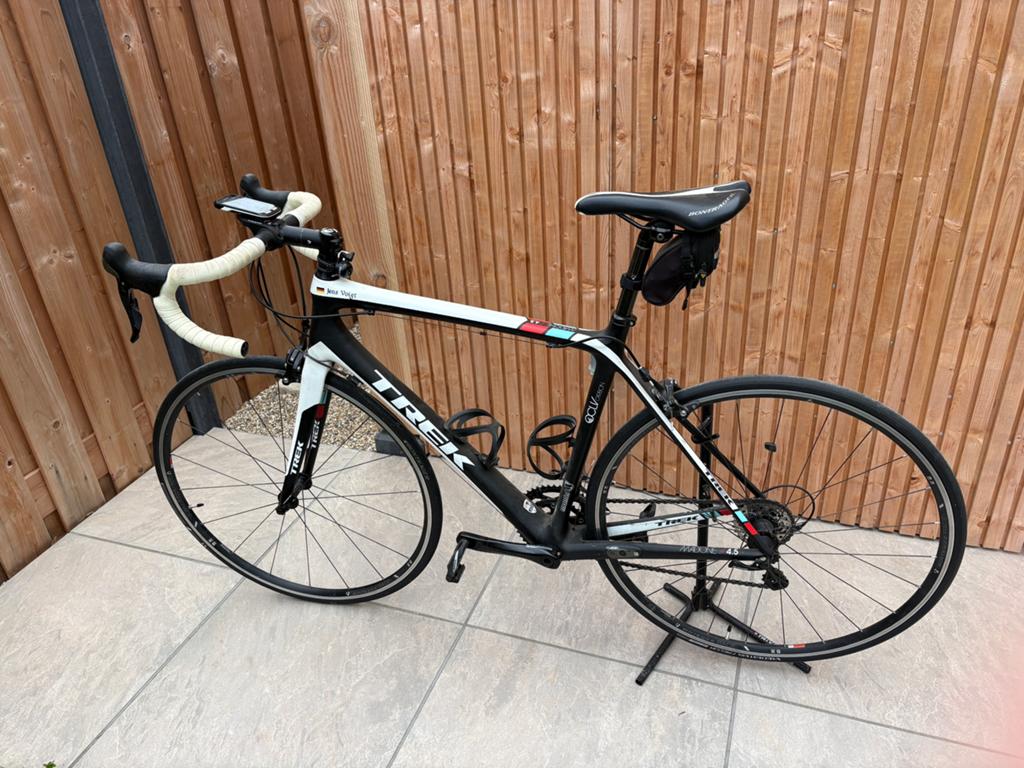 Trek Madone 4.5 Carbon Racefiets + Garmin Edge 1000, Gebruikt, Carbon, Meer dan 20 versnellingen, 53 tot 57 cm