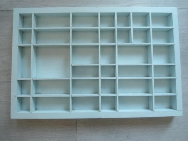 Unieke vintage letterbak - hout, Huis en Inrichting, Gebruikt, Hout, Ophalen of Verzenden, 52 cm