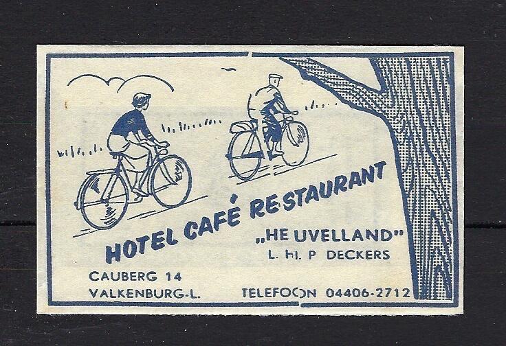 2848 Valkenburg hotel cafe rest HEUVELLAND, Ophalen of Verzenden, Nederland
