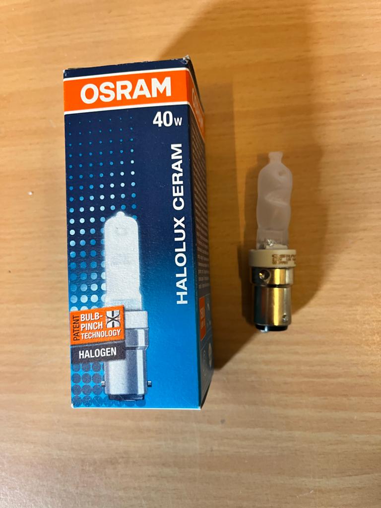 Osram Halolux Ceram 40W B15d Halogeenlamp, Halogeen (gloei)lamp, Nieuw, Bajonetsluiting, Ophalen