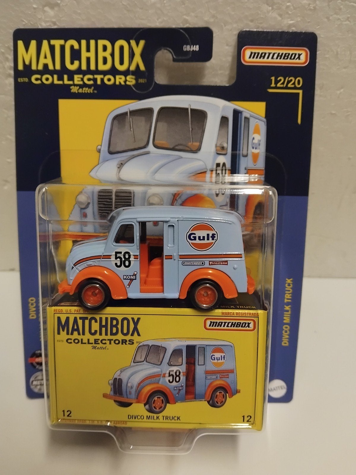 Matchbox Collectors #12 Divco Milk Truck #58 GULF  3INCH, Hobby en Vrije tijd, Modelauto's | Overige schalen, Ophalen of Verzenden