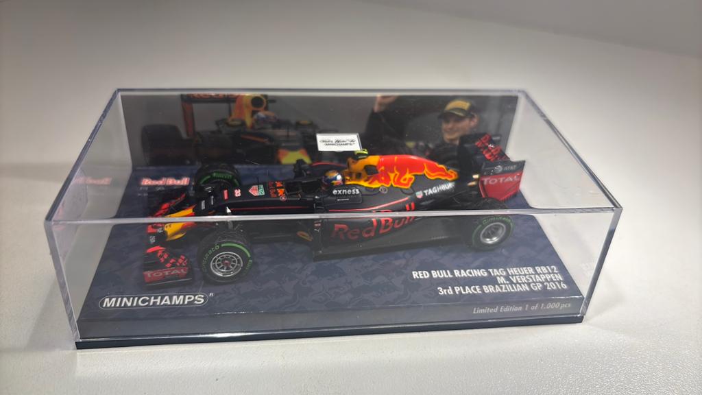 F1 red bull rb12 m.verstappen brazilian 2016 minichamps 1.43, Auto, Ophalen of Verzenden, MiniChamps, A
