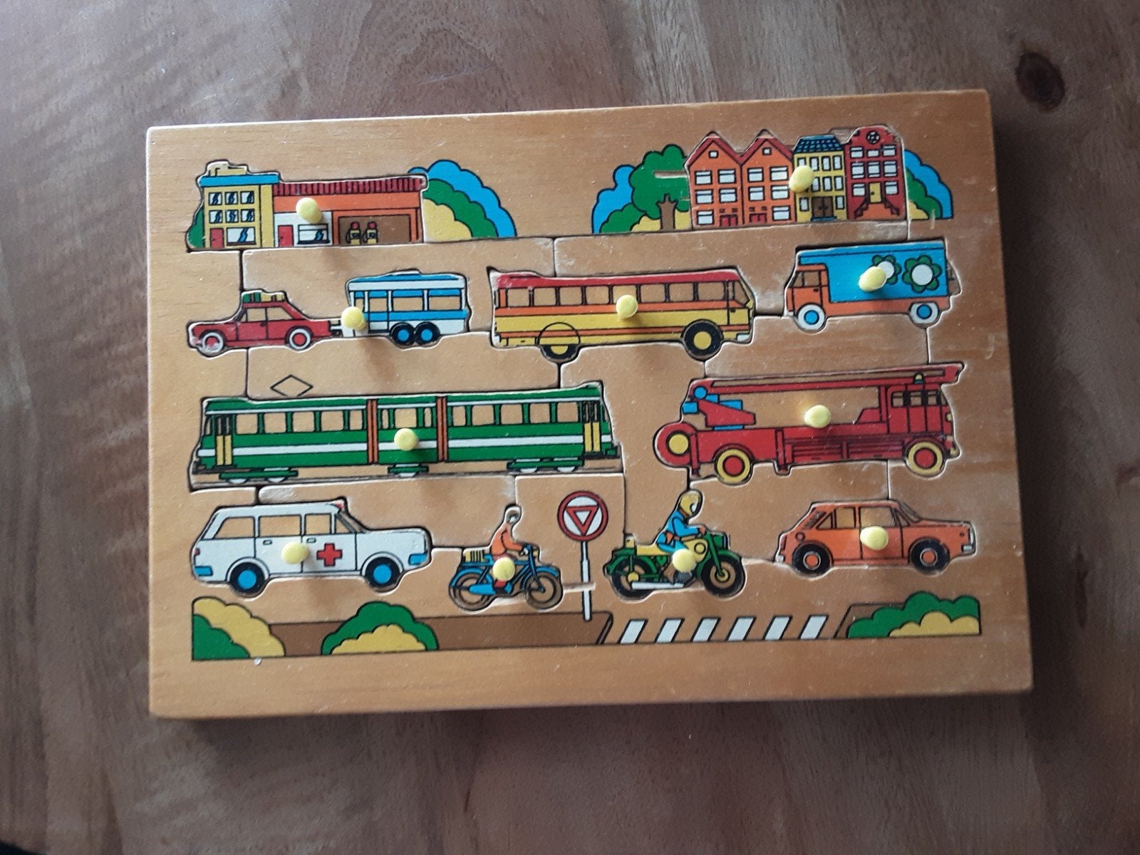 HOUTEN PUZZEL, Ophalen, Minder dan 10 stukjes, Gebruikt, 6 maanden tot 2 jaar